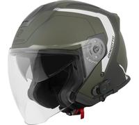 Bogotto H586 BT Illus Bluetooth Jethelm, schwarz-grün, Größe L für Männer