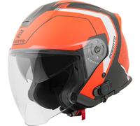 Bogotto H586 BT Illus Bluetooth Jethelm, schwarz-orange, Größe 2XL für Männer