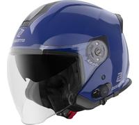 Bogotto H586 BT Solid Bluetooth Jethelm, blau, Größe L für Männer