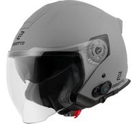 Bogotto H586 BT Solid Bluetooth Jethelm, grau, Größe L für Männer