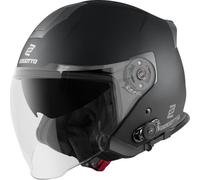 Bogotto H586 BT Solid Bluetooth Jethelm, schwarz, Größe L für Männer