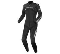 Bogotto Misano 2-Teiler Damen Motorrad Lederkombi, schwarz/grau, Größe 46