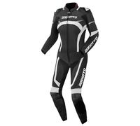 Bogotto Misano 2-Teiler Damen Motorrad Lederkombi, schwarz/weiß, Größe 44