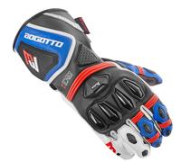 Bogotto Monza perforierte Motorradhandschuhe, schwarz-weiss-rot, Größe M für Männer