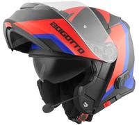 Bogotto V271 BT Zabu Bluetooth Klapphelm, schwarz-rot-blau, Größe S für Männer