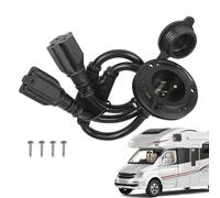 Boot Ladestecker - 20A Wasserdichter Wechselstrom Ladeadapter - 125V US-Standard Wohnmobil Stecker,Für Fahrzeug Maritime Anhänger Jagd Outdoor Batteriebox Mobile Cateringwagen Geräteschuppen
