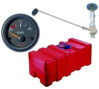 Bootskiste Einbautank 33 Liter + Tankanzeige schwarz + manueller Tankgeber