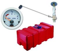 Bootskiste Einbautank 33 Liter + Tankanzeige weiß + manueller Tankgeber