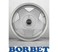 Borbet, A, 7x15 ET35 5x112 72,5, silver polished