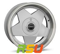 Borbet A silver rim polished 7x15" ET35 LK4 100 ML 64 Alufelgen 15 Zoll