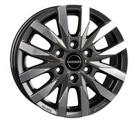 Borbet CW6 Mistral Anthracite Glossy Polished Alufelge 16 Zoll ET62 6x130 ML84,1