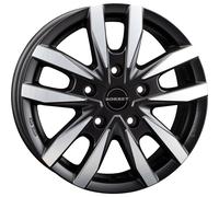 Borbet Aluminiumfelge CW5 für Fiat Ducato mit Heavy-Chassis, 1400 kg, black polishe...