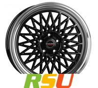 Borbet B black rim polished 8x17" ET35 LK5 114.3 ML 72.5 Alufelgen 17 Zoll