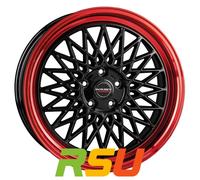Borbet B black rim red 8.5x20" ET45 LK5 112 ML 66.5 Alufelgen 20 Zoll