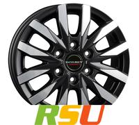 Borbet CW6 Black Polished Matt Alufelge 16 Zoll ET54 6x130 ML84,1