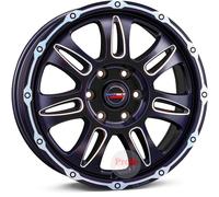 Borbet CW8 Alufelgen Satz black rim window polished matt 8x18 ET38 LK5 114 18 Z