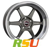 Borbet DB8GT graphite rim polished 8.5x18" ET20 LK5 120 ML 72.5 Alufelgen 18 ...