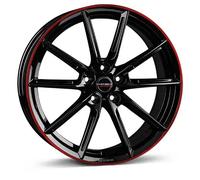 BORBET DESIGN LX black glossy rim red 8.0Jx18 5x112 ET40