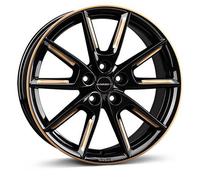 BORBET DESIGN LX18 black glossy gold spoke rim 8.0Jx18 5x112 ET48