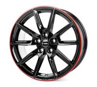 BORBET DESIGN LX19 black glossy red ring 8.0Jx19 5x108 ET50