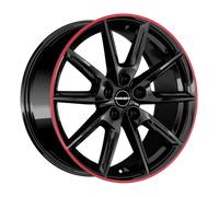 Alufelge BORBET LX Einteilig Black Glossy Rim Red 8.00 x 18 ET 40.00 5x114.30 Wintertauglich