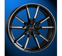 Borbet LX black matt spoke rim polished 8x19" ET50 LK5 114.3 ML 72.5 Alufelge...
