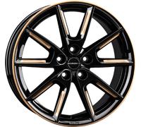 ALUFELGEN BORBET, LX18, 8X18 ET45 5X108 72,5, BLACK GLOSSY GOLD SPOKE RIM