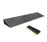 Bordsteinrampe Gummi 6cm Tragbar Rollstuhlrampe WasserdichtAuffahrrampe Bordsteinrampe Gummirampe Schwellenbrücke Schwellenrampe mit Strukturierter Leiter(50 * 16 * 6cm)