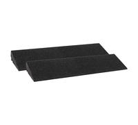Bordsteinrampe Gummi 70mm 80x25x7cm Set = 2 Stück schwarz SZAGATO Schwellenrampe Auffahrhilfe Bordsteinkeile Bordstein Auffahrrampe Bordsteinkanten - schwarz 64805-2