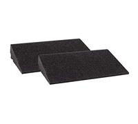 Bordsteinrampe Gummi LxBxH: 400x250x70 mm Set = 2 Stück schwarz (Rampe Gummikeil Rollstuhlrampe Auffahrrampe Auffahrkeil Auffahrhilfe Türschwellenrampe, Autorampe)