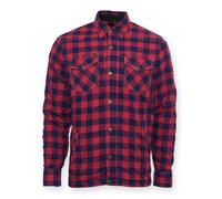Bores Lumberjack Jacken Hemd Aramid Motorradjacke Reißfest rot-blau