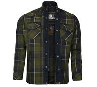 Bores Lumberjack Motorradhemd Herren - PREMIUM - grün/schwarz/weiß