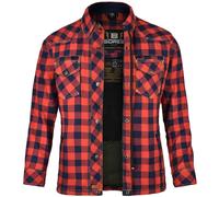 Bores Lumberjack Premium Damen Motorradhemd, rot/blau, Größe XXL