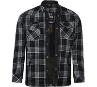 Bores Lumberjack Premium Motorradhemd, grau/schwarz/weiß, Größe 6XL