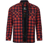Bores Lumberjack Premium Motorradhemd, rot-blau, Größe 3XL für Männer