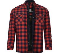 Bores Lumberjack Premium Motorradhemd, rot/blau, Größe S