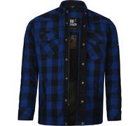 Bores Lumberjack Premium Motorradhemd, schwarz-blau, Größe 5XL
