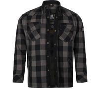 Bores Lumberjack Premium Motorradhemd, schwarz-grau, Größe 4XL für Männer