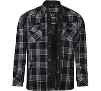 Bores Lumberjack Premium Motorradhemd, schwarz-grau-weiss, Größe 2XL für Männer