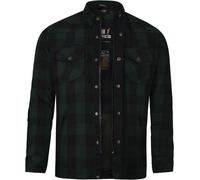 Bores Lumberjack Premium Motorradhemd, schwarz-grün, Größe M