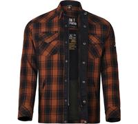 Bores Lumberjack Premium Motorradhemd, schwarz-orange, Größe 3XL