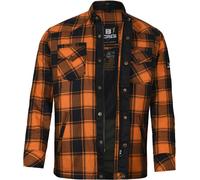 Bores Lumberjack Premium Motorradhemd, schwarz-orange, Größe 6XL für Männer
