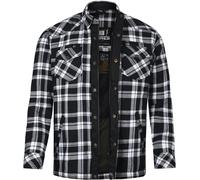 Bores Lumberjack Premium Motorradhemd, schwarz/weiß, Größe 4XL