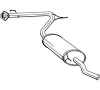 BOSAL Endschalldämpfer 281093 für Fiat Peugeot Citroën