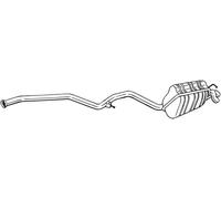 BOSAL Endschalldämpfer für MERCEDES-BENZ 288-493