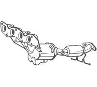 BOSAL Katalysator Kat mit Umweltzeichen "Der Blaue Engel" Vorne 090-711