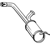 BOSAL Mittelschalldämpfer 135099 für Peugeot Fiat