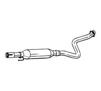 BOSAL Mittelschalldämpfer Schalldämpfer für Toyota Yaris Verso _NLP2_ _NCP2_