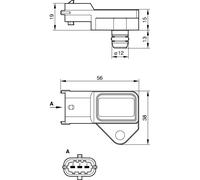 Luftdrucksensor, Ansaugschlauch BOSCH 0 281 002 487