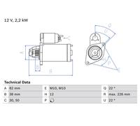 Starter BOSCH 0 986 024 380